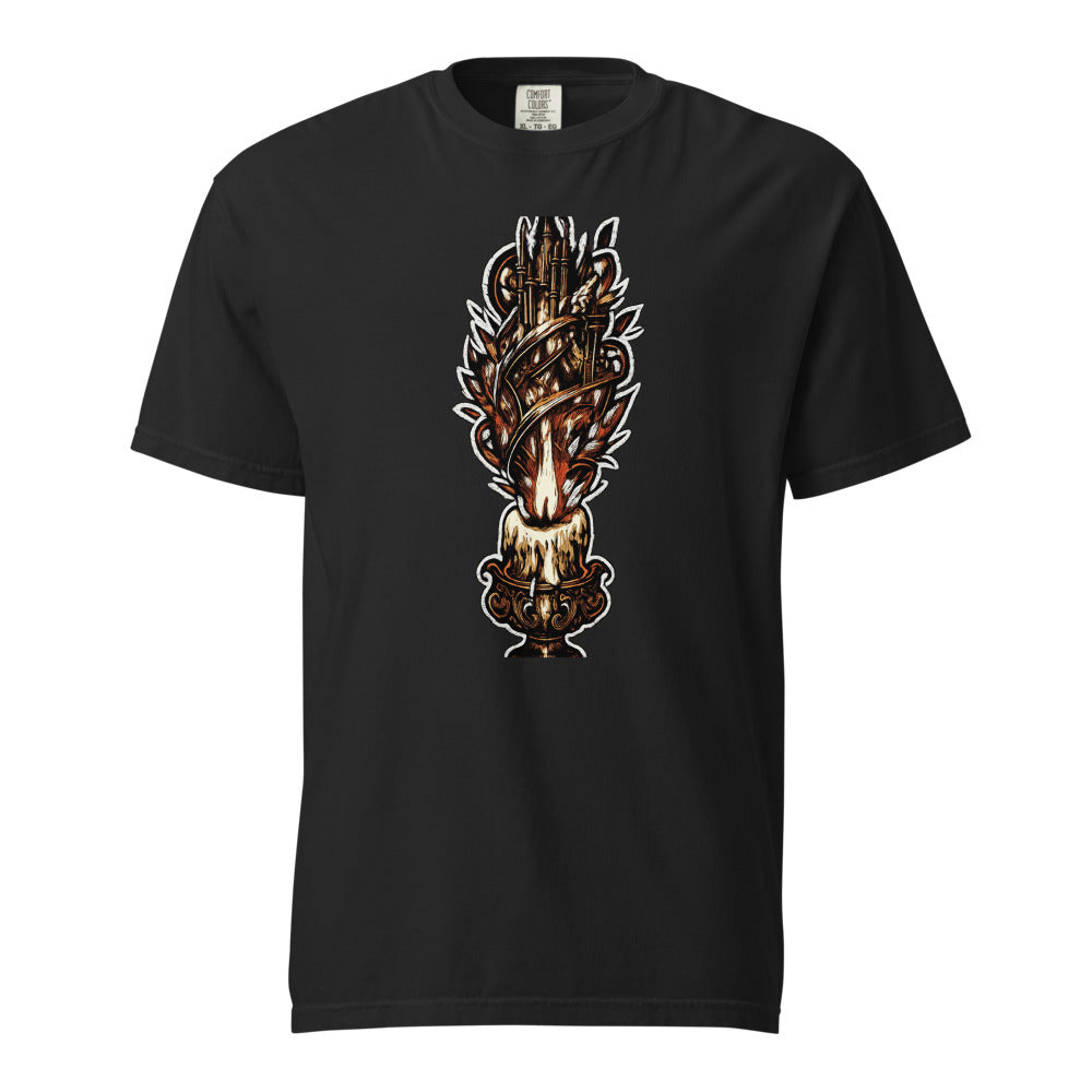 Interesting Candle | Surreal Flame Architecture Tee - Unisex Staple T-Shirt