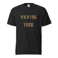 Your Vibe Attracts Your Tribe – Serious Gold Typography Tee - Unisex Staple T-Shirt