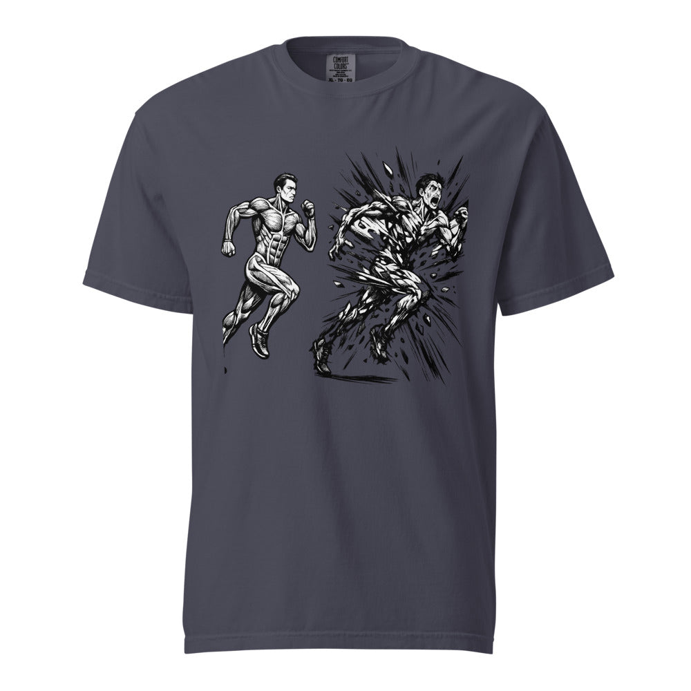 Run or Be Chased: Life vs Health T-Shirt - Unisex Staple T-Shirt