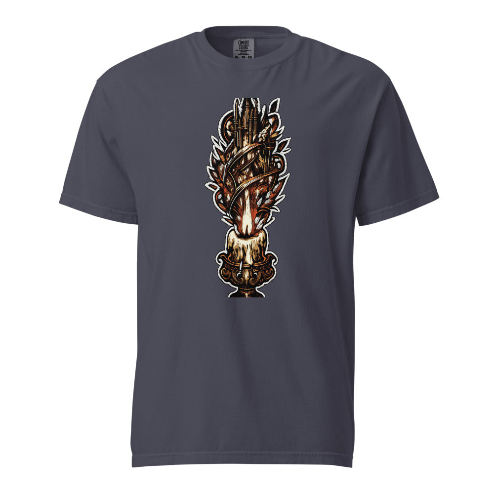 Interesting Candle | Surreal Flame Architecture Tee - Unisex Staple T-Shirt