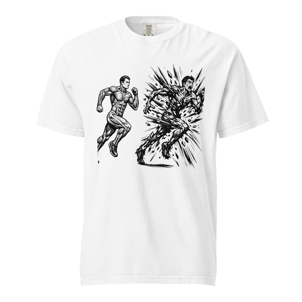 Run or Be Chased: Life vs Health T-Shirt - Unisex Staple T-Shirt