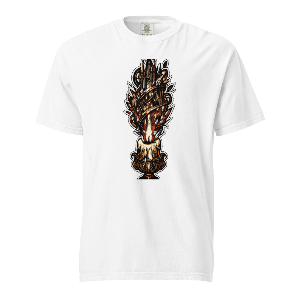 Interesting Candle | Surreal Flame Architecture Tee - Unisex Staple T-Shirt