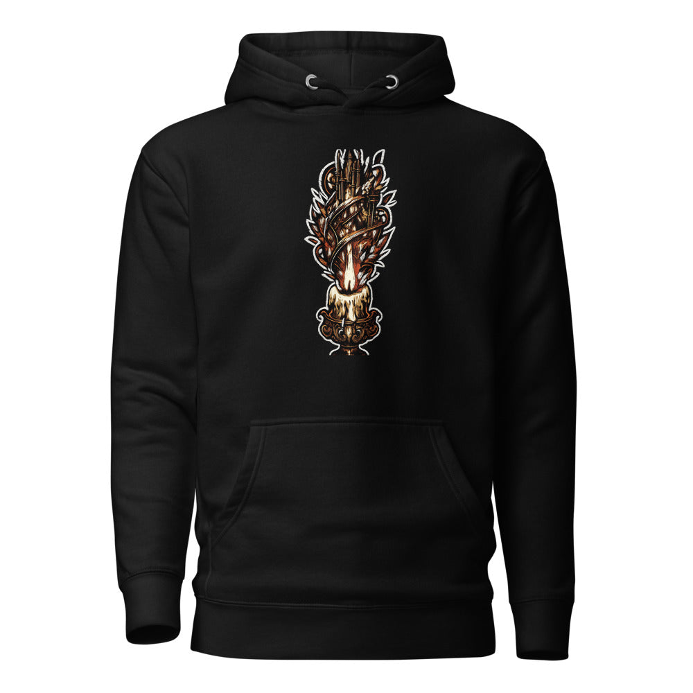 Interesting Candle | Surreal Flame Architecture Tee - Unisex Heavy Blend Hoodie