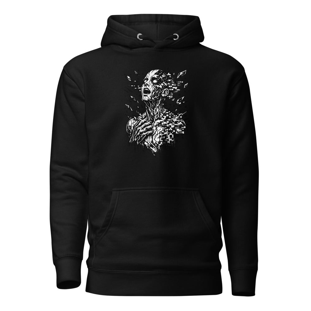 Digital Circus Glitch – Serious Tattoo Art Tee - Unisex Heavy Blend Hoodie