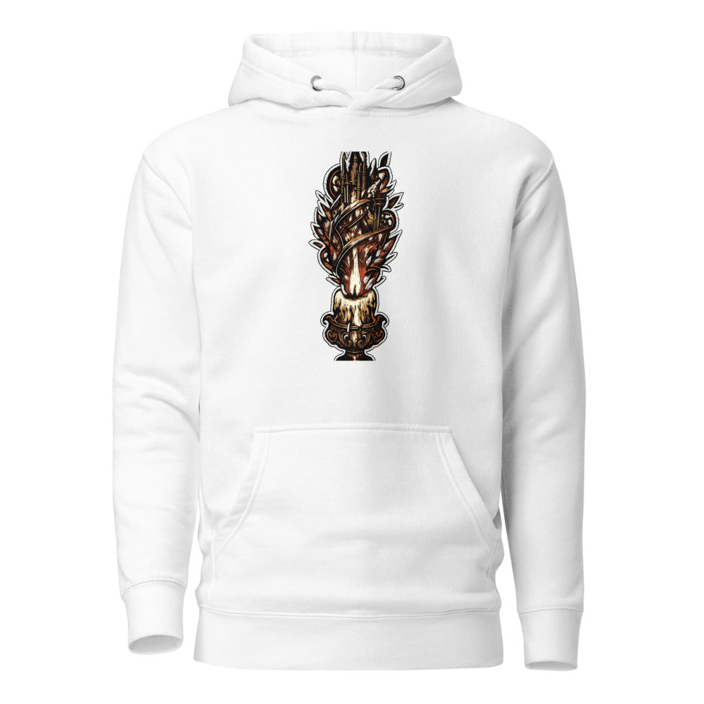 Interesting Candle | Surreal Flame Architecture Tee - Unisex Heavy Blend Hoodie